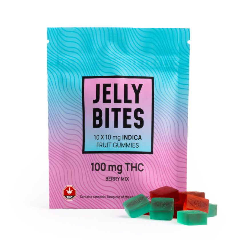 Indica Regular Strength Jelly Bites (100 mg THC) - Berry Mix