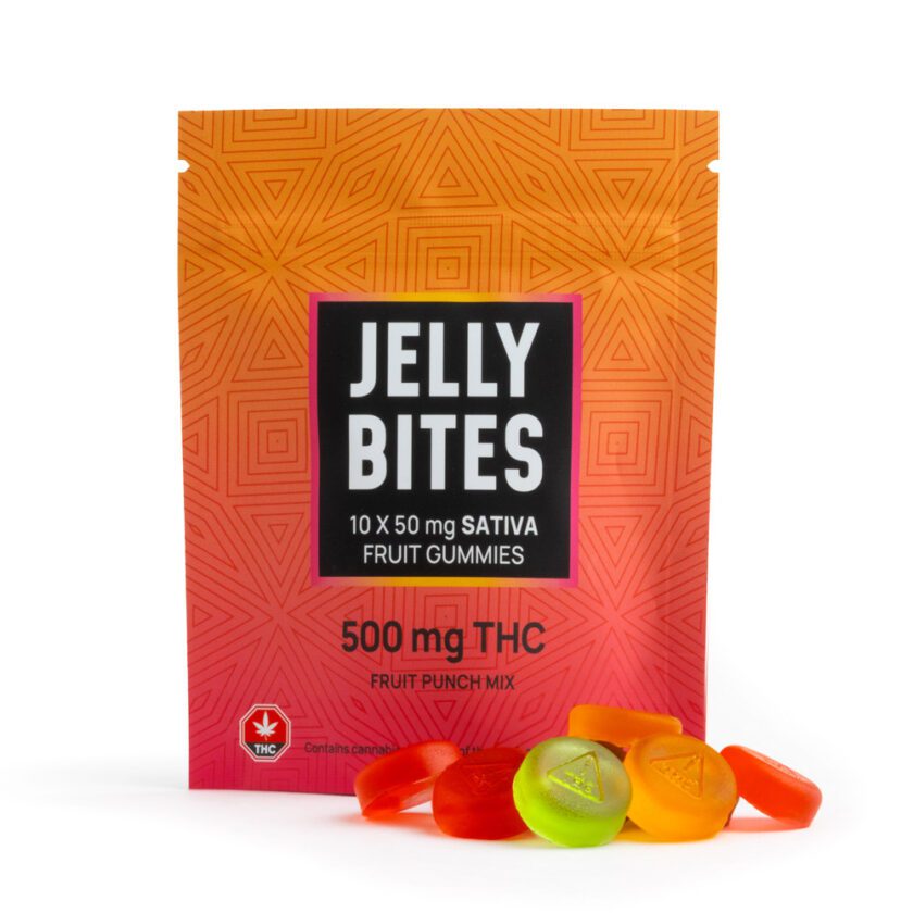Sativa Extra Strength Jelly Bites (500 mg THC) - Fruit Punch Mix