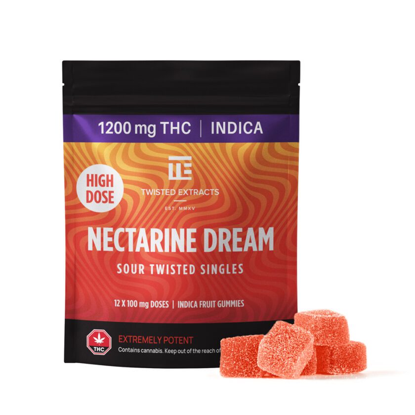 Nectarine Dream High Dose Twisted Singles (1200 mg THC, Indica)