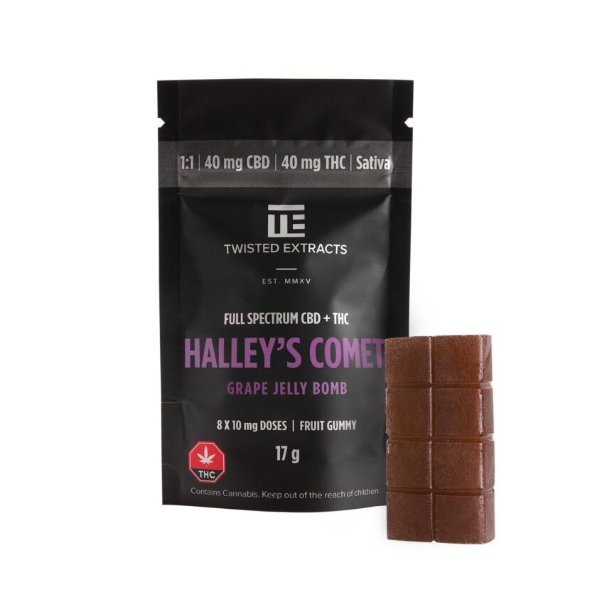 Grape Halley's Comet Jelly Bomb (40 mg THC + 40 mg CBD)