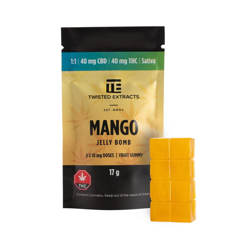 Mango 1:1 Jelly Bomb (40 mg THC + 40 mg CBD)