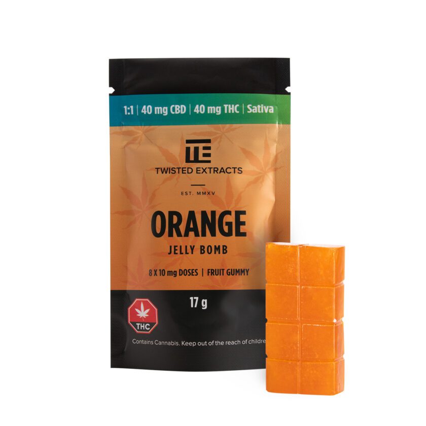 Orange 1:1 Jelly Bomb (40 mg THC + 40 mg CBD)